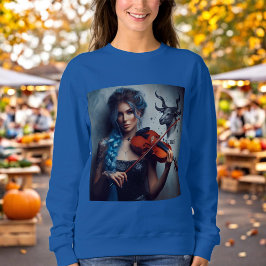 Taurus Zodiac Musician Violin Sweatshirt