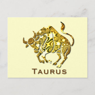 Taurus Zodiac Poscard Postkarte