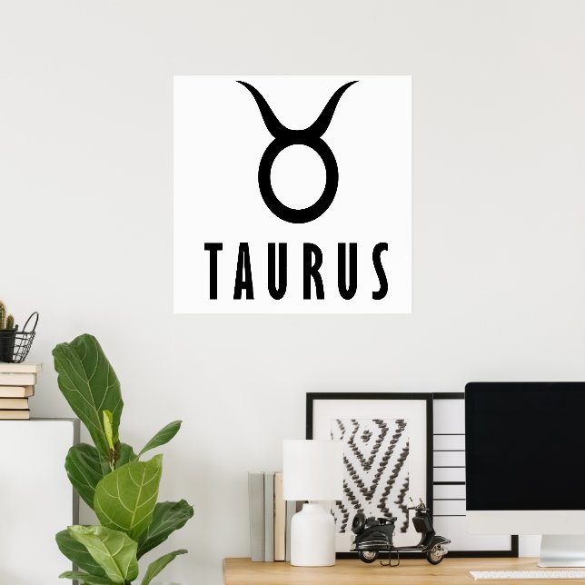 Taurus zodiac poster (Heimbüro)