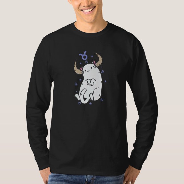 Taurus Zodiac Sign as a Cat Horoscope T-Shirt (Vorderseite)