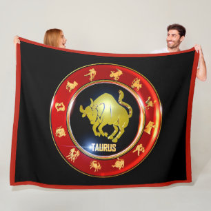Taurus Zodiac Sign Astrologie Fleece Blanket