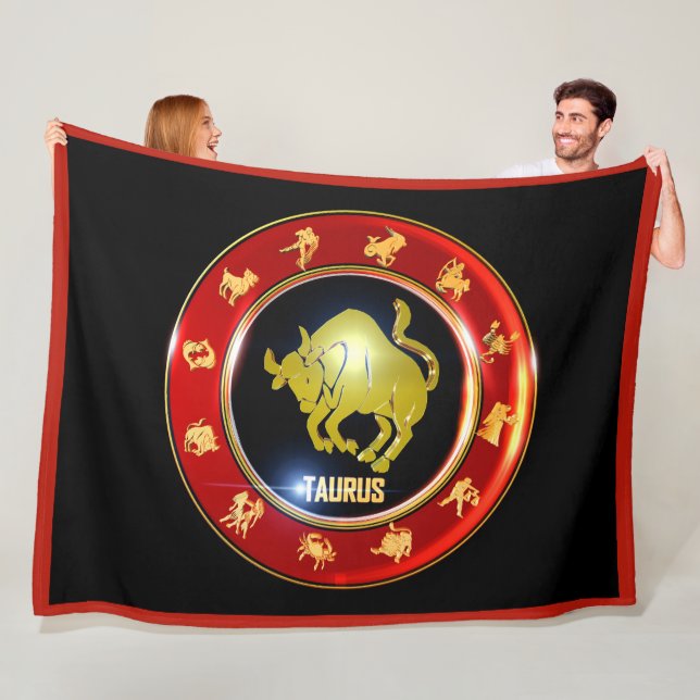 Taurus Zodiac Sign Astrologie Fleece Blanket (Beispiel)