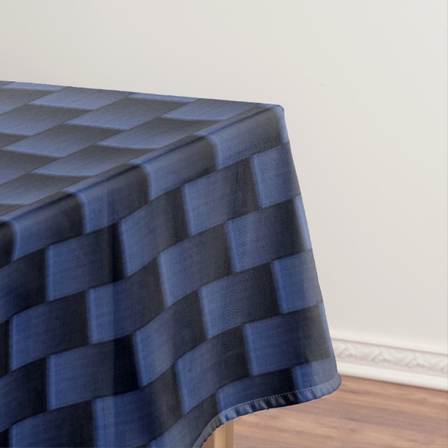Taurus Zodiac Sign auf Navy Blue Carbon Fibre Styl Tischdecke (Beispiel)
