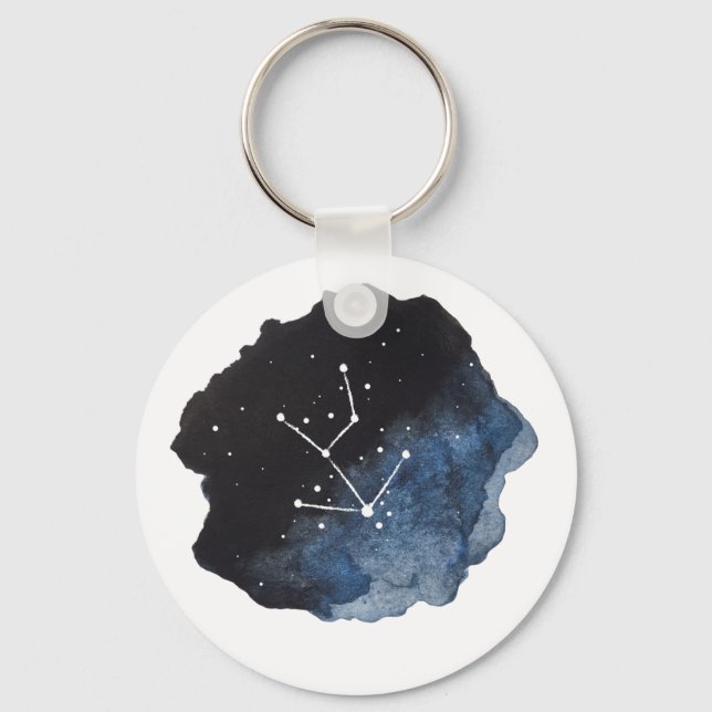 Taurus Zodiac Sign Constellation Star Galaxy Schlüsselanhänger (Vorderseite)