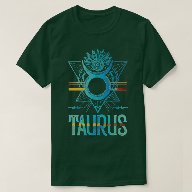 Taurus Zodiac Sign Design T-Shirt (Design vorne)