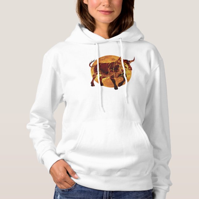 Taurus Zodiac Sign Hoodie (Vorderseite)