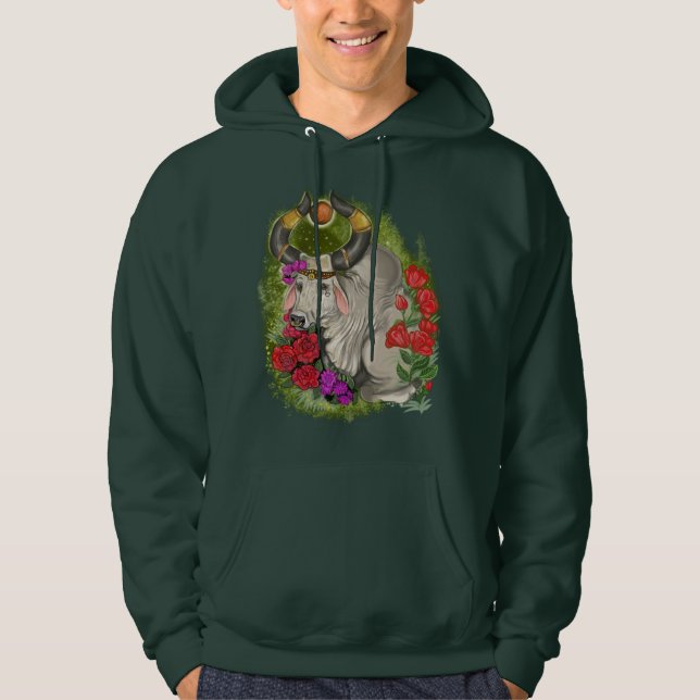 Taurus Zodiac Sign Hoodie (Vorderseite)