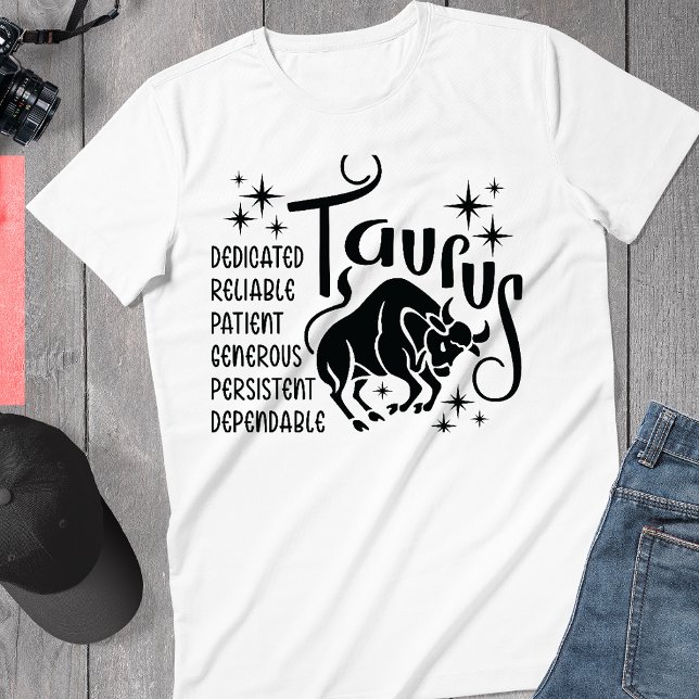 Taurus Zodiac Sign Horoskop Persönliche Merkmale t T-Shirt (Von Creator hochgeladen)