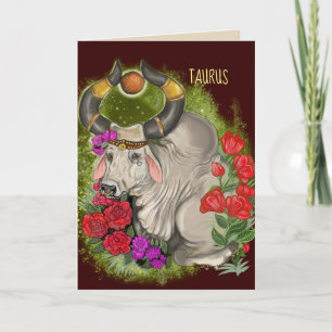 Taurus Zodiac Sign Karte
