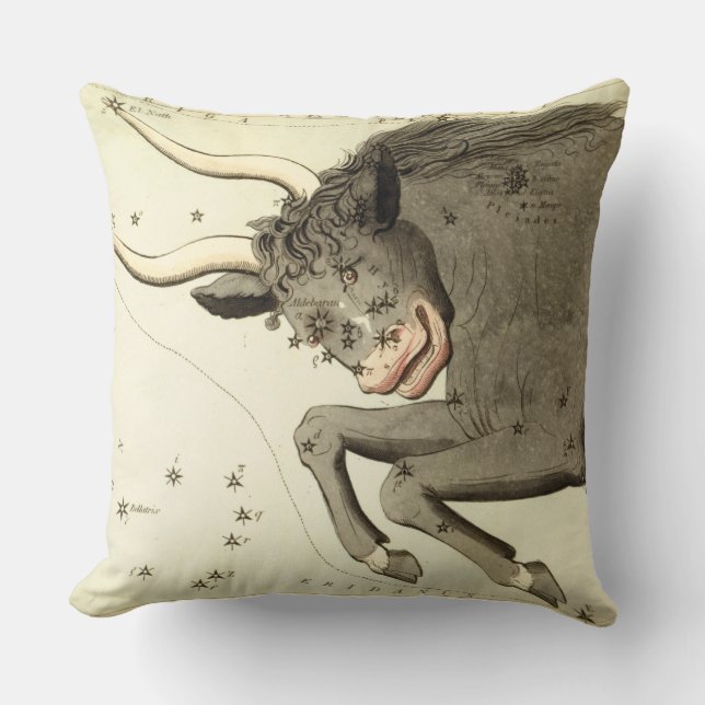 Taurus Zodiac Sign Kissen (Vorderseite)