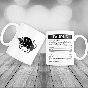 Taurus Zodiac Sign mit nährstoffreichen Fakten, Jumbo-Tasse