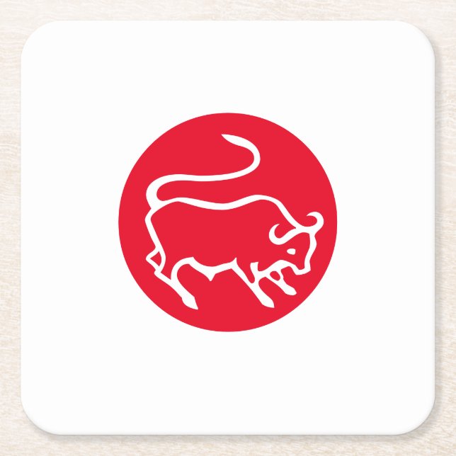 Taurus Zodiac Sign Modernes, Minimalistisches Schl Rechteckiger Pappuntersetzer (Vorderseite)