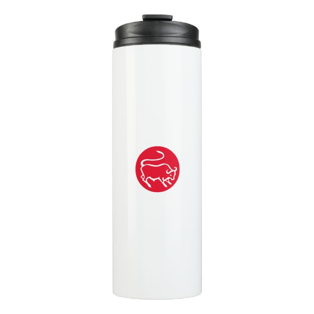 Taurus Zodiac Sign Modernes, Minimalistisches Schl Thermosbecher (Vorderseite)
