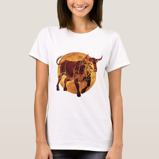Taurus Zodiac Sign T-Shirt (Vorderseite)