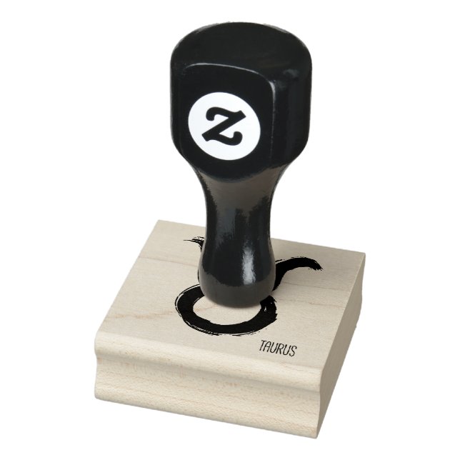Taurus Zodiac Sign Wood Art Gummistempel (Stempel)
