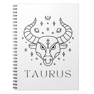 Taurus Zodiac Signatur Astrologie Notizblock