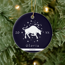 Taurus Zodiac SignHoroskop Symbol Jahr Keramik Ornament