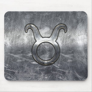 Taurus Zodiac Signing Silver Grunge Not Style Mousepad