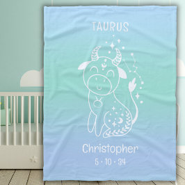 Taurus Zodiac Star Name Birthdate Blue Baby Fleecedecke