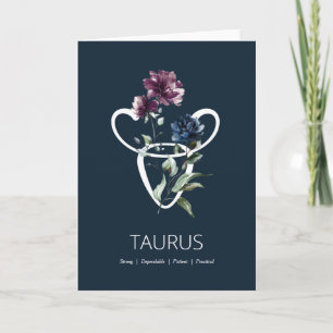 Taurus Zodiac Star Sign Birthday Card Karte
