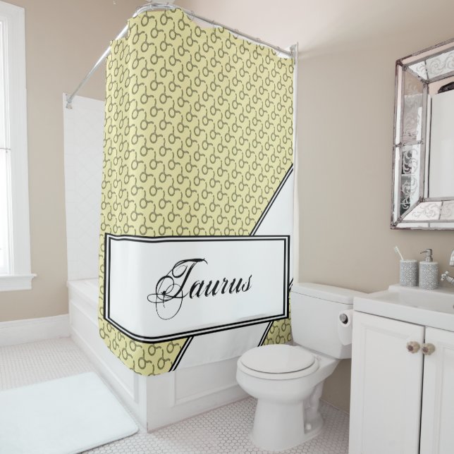 Taurus Zodiac Symbol Element von Kenneth Yoncich Duschvorhang (Beispiel)