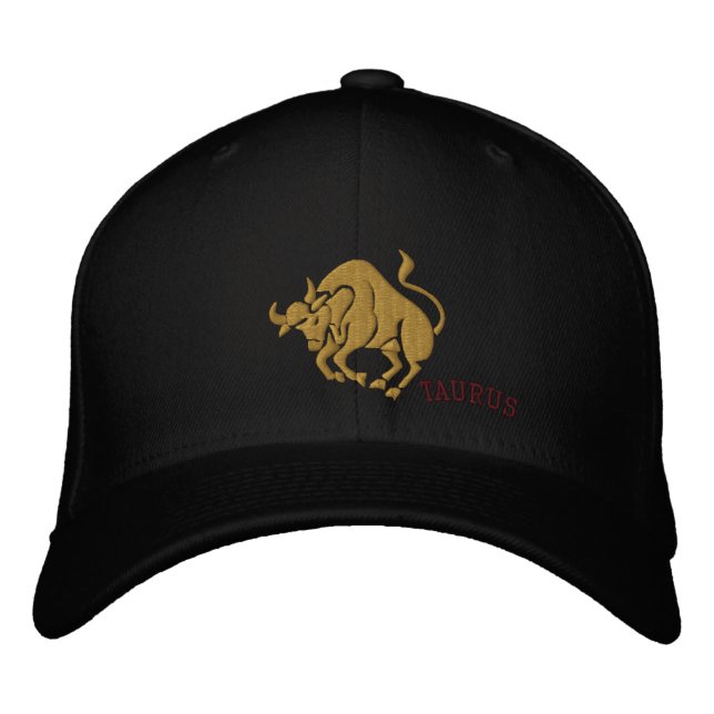 Taurus Zodiac Symbol Embroidery Bestickte Kappe (Vorderseite)
