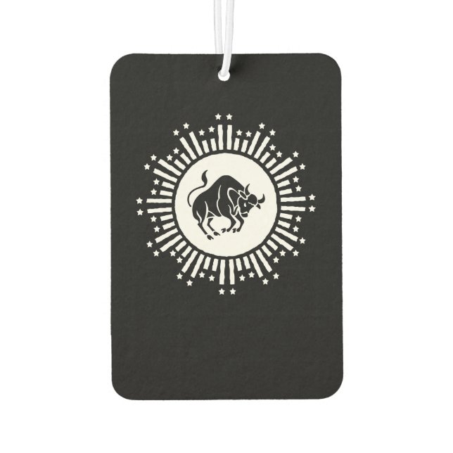 Taurus Zodiac Symbol mit keltischer Sternexplosion Autolufterfrischer (Rückseite)