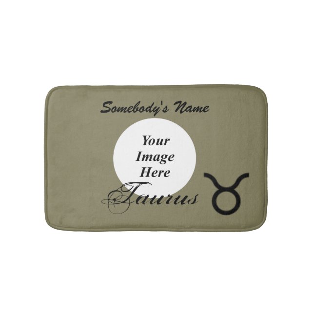 Taurus Zodiac Symbol Standard von Kenneth Yoncich Badematte (Vorderseite)
