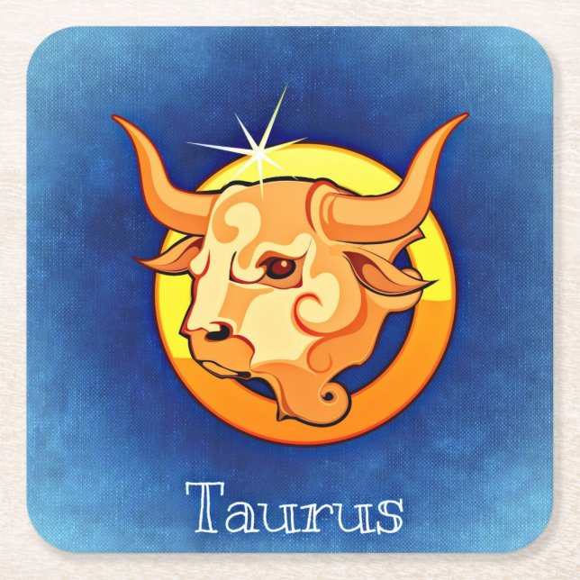 Taurus zodiac-Untersetzer Rechteckiger Pappuntersetzer (Vorderseite)