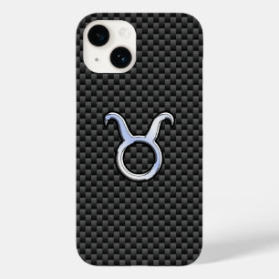 Taurus Zodiac-Zeichen auf Kohlefaser Case-Mate iPhone 14 Hülle