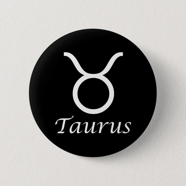 'Taurus' Zodiac-Zeichen Button (Vorderseite)