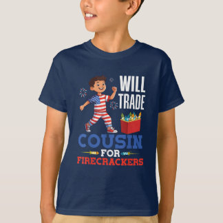 Tausche Cousin gegen Feuerwerkskörper 4. Juli T-Shirt