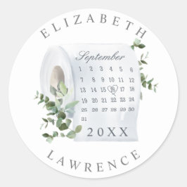 Tauschen Sie den Kalender der Papierrollen des Fol Runder Aufkleber