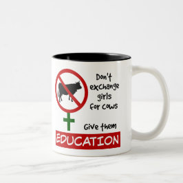 Tauschen Sie keine Mädchen gegen Kühe aus, geben S Zweifarbige Tasse