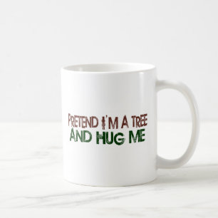 Täuschen Sie mich sind ein Baum umarmen mich vor Kaffeetasse