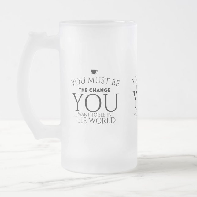 Tauschen Sie schwarz Mattglas Bierglas (Links)