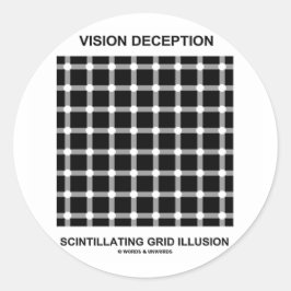 Täuschung von Vision Runder Aufkleber