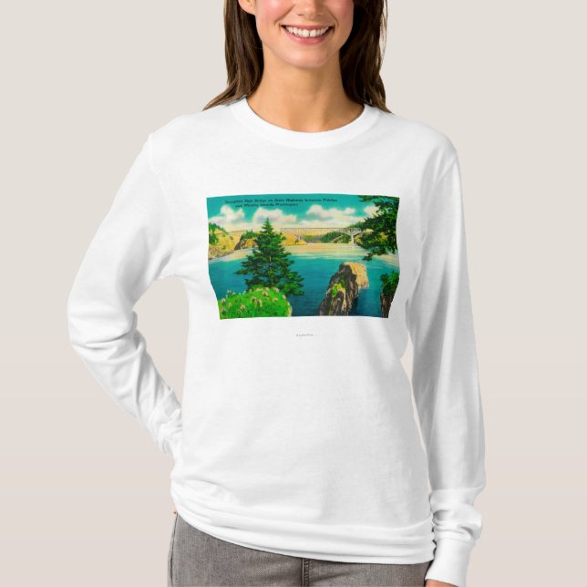 Täuschungs-Durchlauf-Brücke, Fidalgo und Whidby T-Shirt (Vorderseite)