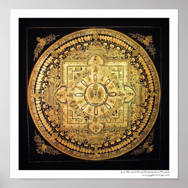 Tausend Armed Avalokiteshvara Mandala Poster (Vorne)