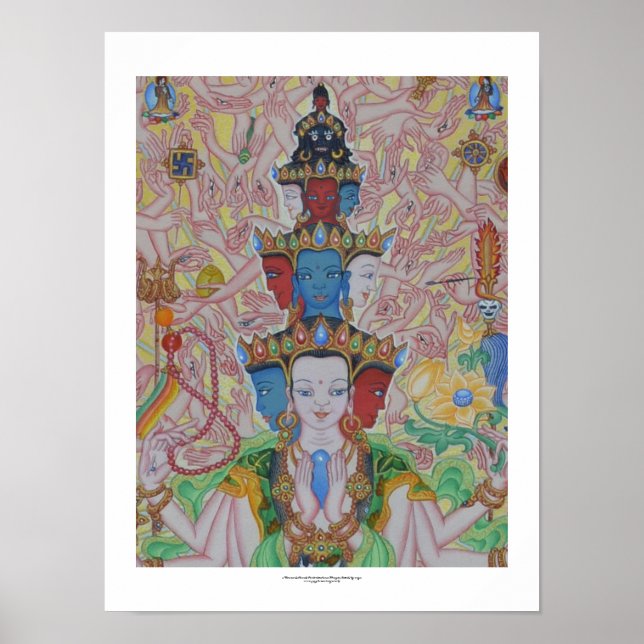 Tausend Armed Avalokiteshvara Poster (Detail) (Vorne)