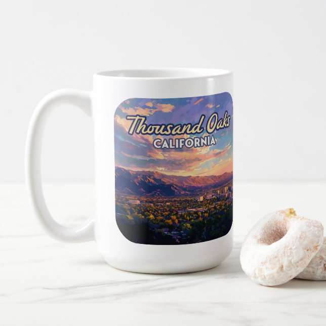 Tausend Eaks Kalifornien Los Angeles Ventura Kaffeetasse (Mit Donut)