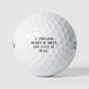 'Tausend Grünschattierungen, ein Zustand des Fried Golfball