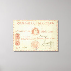 Tausend Livrebanknote mit Louis XVI Leinwanddruck