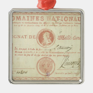 Tausend Livrebanknote mit Louis XVI Ornament Aus Metall