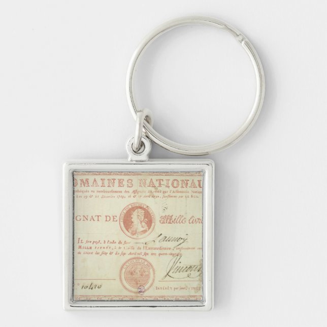 Tausend Livrebanknote mit Louis XVI Schlüsselanhänger (Vorne)