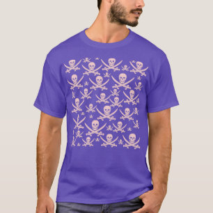 Tausend-Pink-Piratenmuster T-Shirt