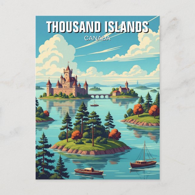 Tausende Inseln Ontario Kanada Postkarte (Vorderseite)