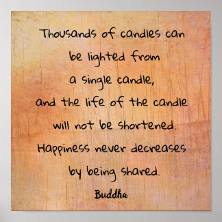 Tausende von Kerzen — Buddha zitiert _art print Poster