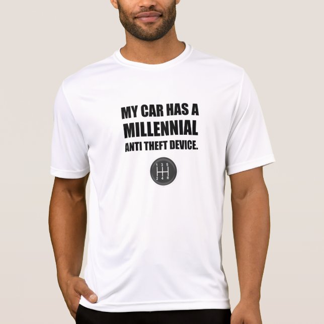 Tausendjähriger Antidiebstahl-Auto-Schalthebel T-Shirt (Vorderseite)
