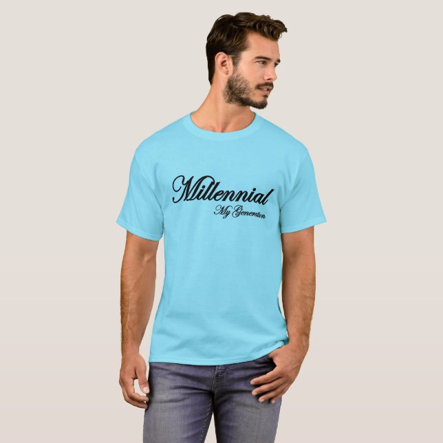 Tausendjähriger blauer T - Shirt (Vorne ganz)